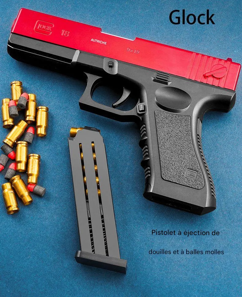 Glock – pistolet à balles en mousse EVA, jouet en plastique, modèle de Simulation, pour débutant, visée, Train, pistolet à Air pour garçons, bricolage, cadeau / Jeux de plein air et sports Glock – pistolet à balles en mousse EVA, jouet en plastique, modèle de Simulation, pour débutant, visée, Train, pistolet à Air pour garçons, bricolage, cadeau / Jeux de plein air et sports