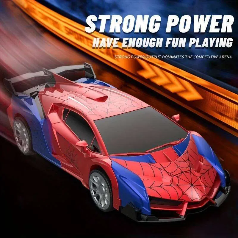 Coche Teledirigido Transformable 2 En 1 Con Rotación 360° Y Luces LED, Batería Recargable, Regalo Para Niños