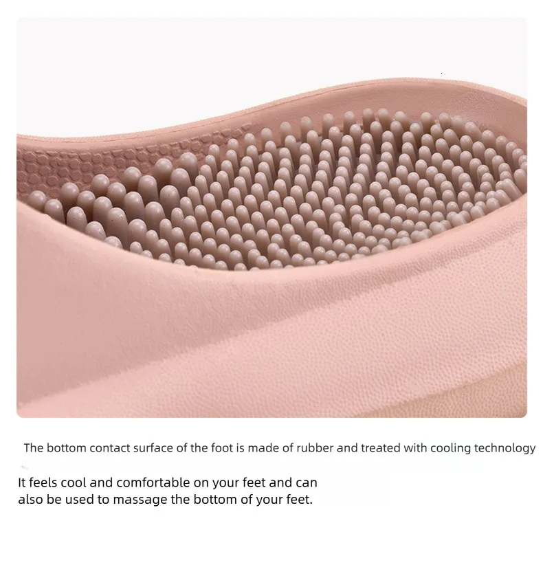 Non-slip Eva Massage Sandals Open Toe Thick Sole Beach Slides_voghion.com