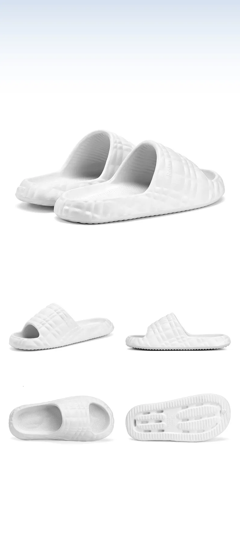 Plaid Pattern Eva Beach Sandals Summer Outdoor Non Slip Slides_voghion.com