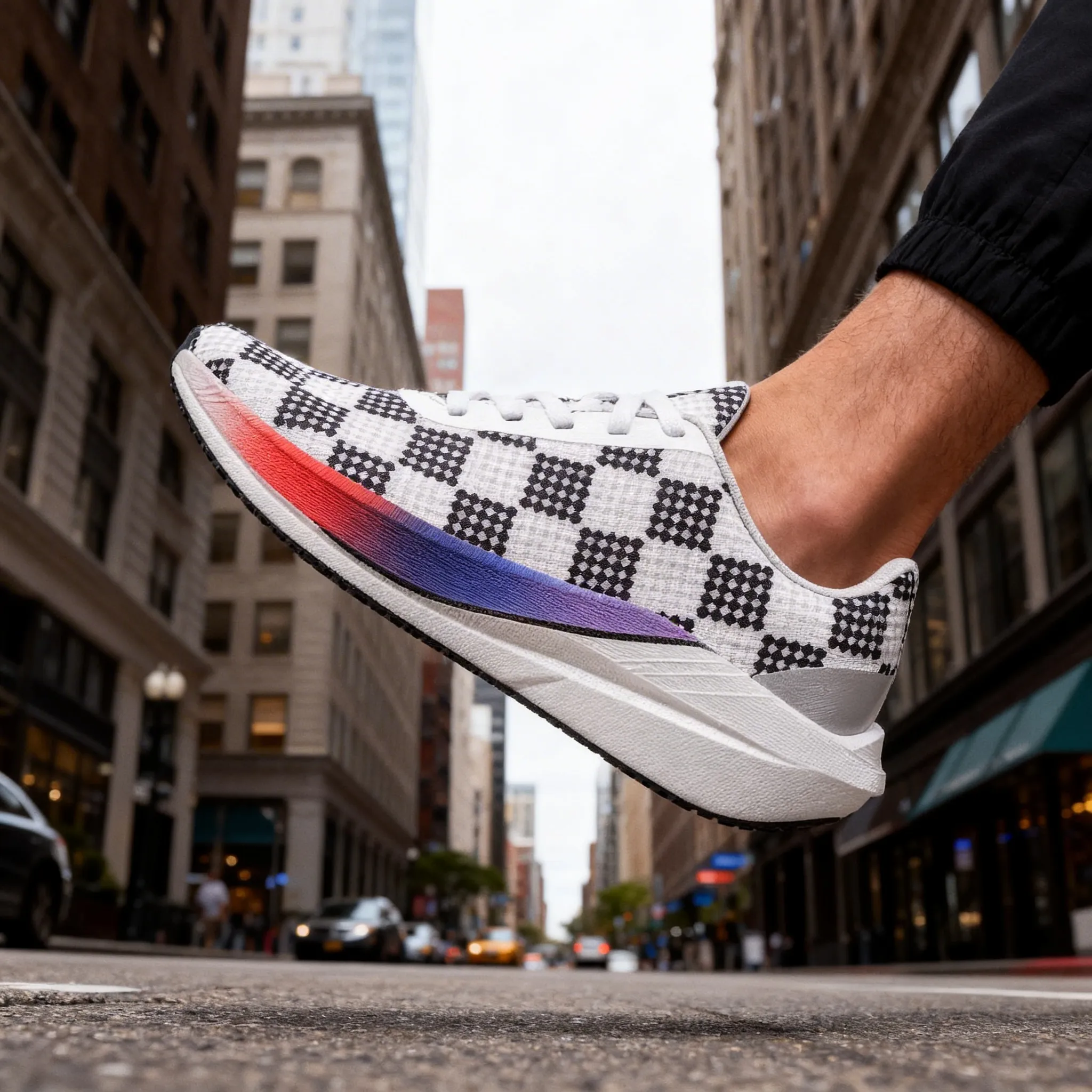 Retro Colour Blocking Platform Running Shoes For Increased Height_voghion.com