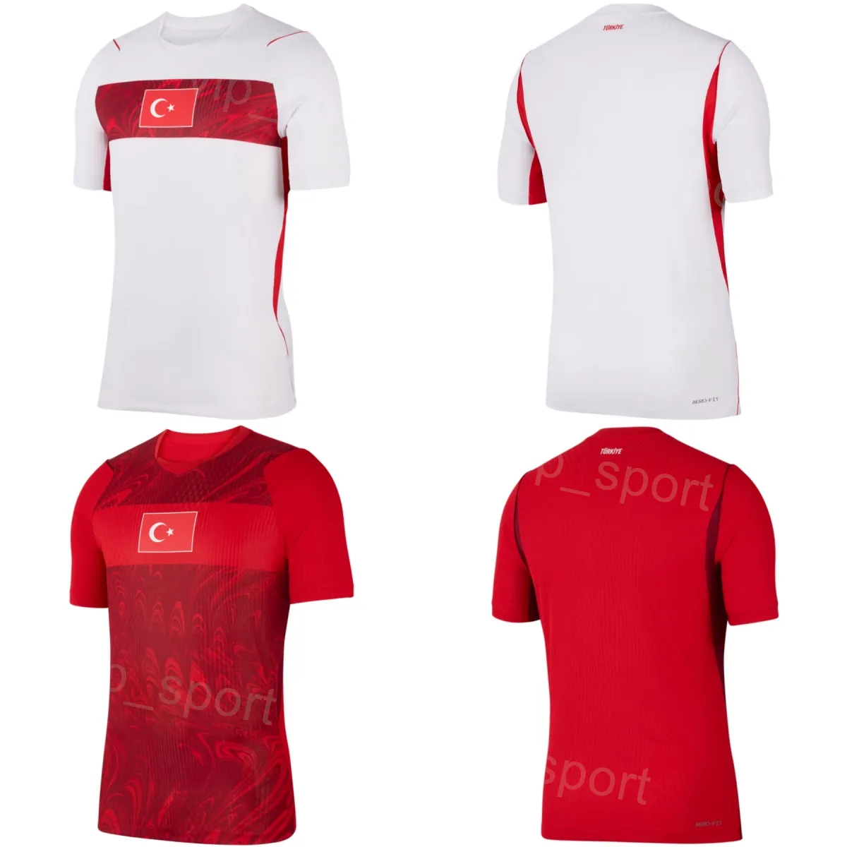 トルコ2024ユーロカップサッカージャージー Akturkoglu＃7、Akaydin＃4