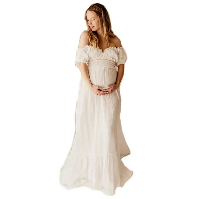 Rustic Forest Style Off Shoulder Maternity White... From Ridge02,  Rs.2,269.04 | DHgate.Com