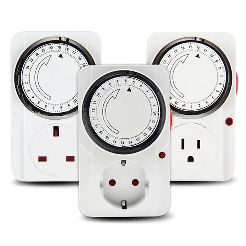 Universal 24 Hour Cyclic Dual Timer Switch With Mechanical Outlet And ...