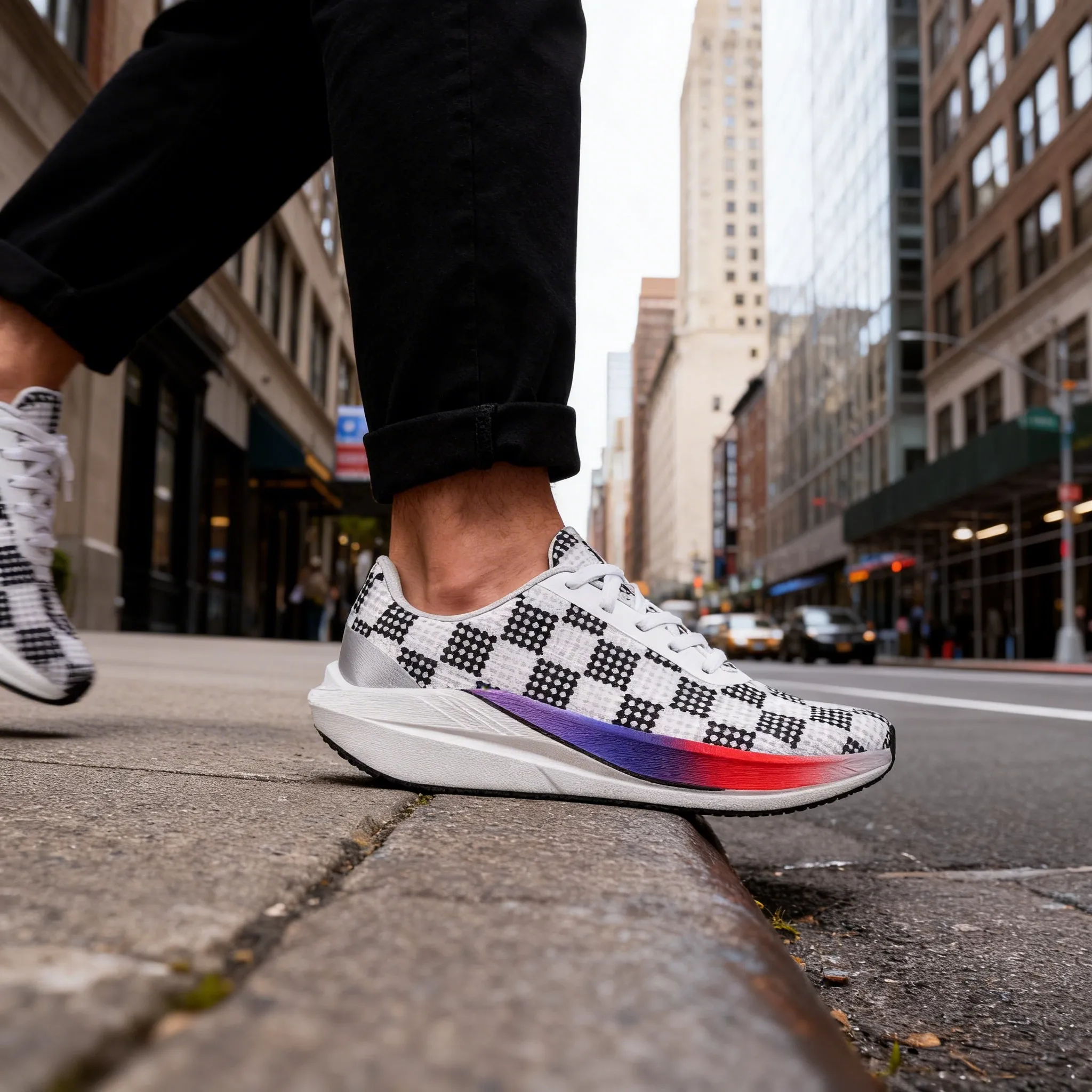 Retro Colour Blocking Platform Running Shoes For Increased Height_voghion.com