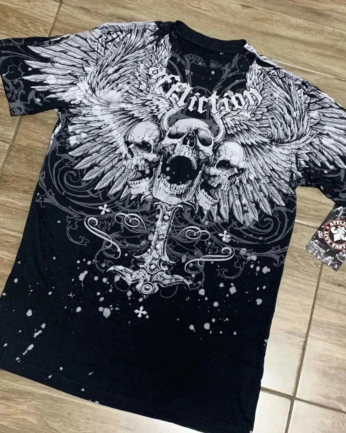 激レア　Afflictionコラボ Tシャツ　ダメージ加工 Y2K Mサイズ Wholesale Affliction Y2K Retro Graphic T Shirts For Women  From