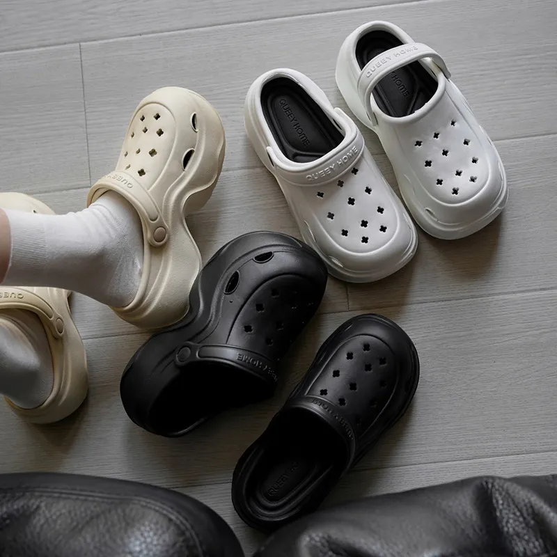 New Wave Bottom EVA Slippers Breathable Lightweight With Hollowed Out Casual Streetwear And Beach Shoes_vogvips.com