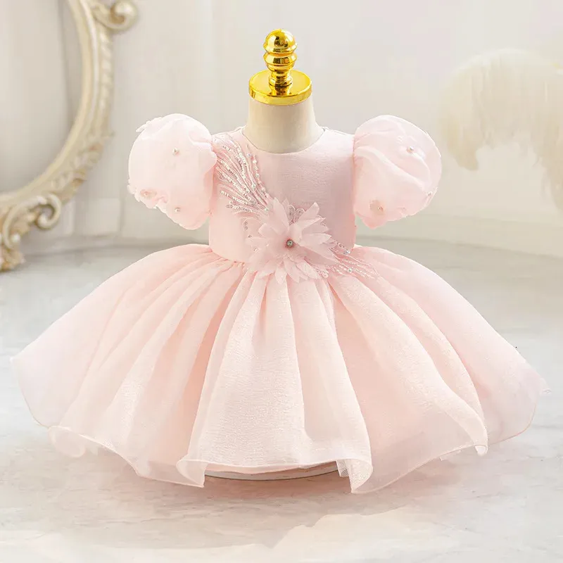 cute 1st birthday dresses blue dress for baby girl Cute Baby Girl Baptism Dress Toddler First Birthday Party Princess Dress