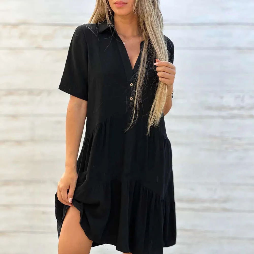 amazon ladies linen dresses Womens Linen Dress Summer Casual A-line Dresses 3/4 Sleeve Knee Length Ruched Midi Dress V Neck Shift Dresses 2025 Army Green at Amazon Women's Clothing store