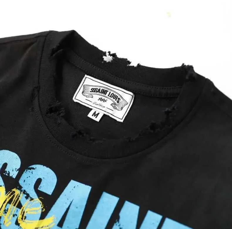 SSSAINT LOUIS Classic Retro Letter Print Sleeveless Breathable