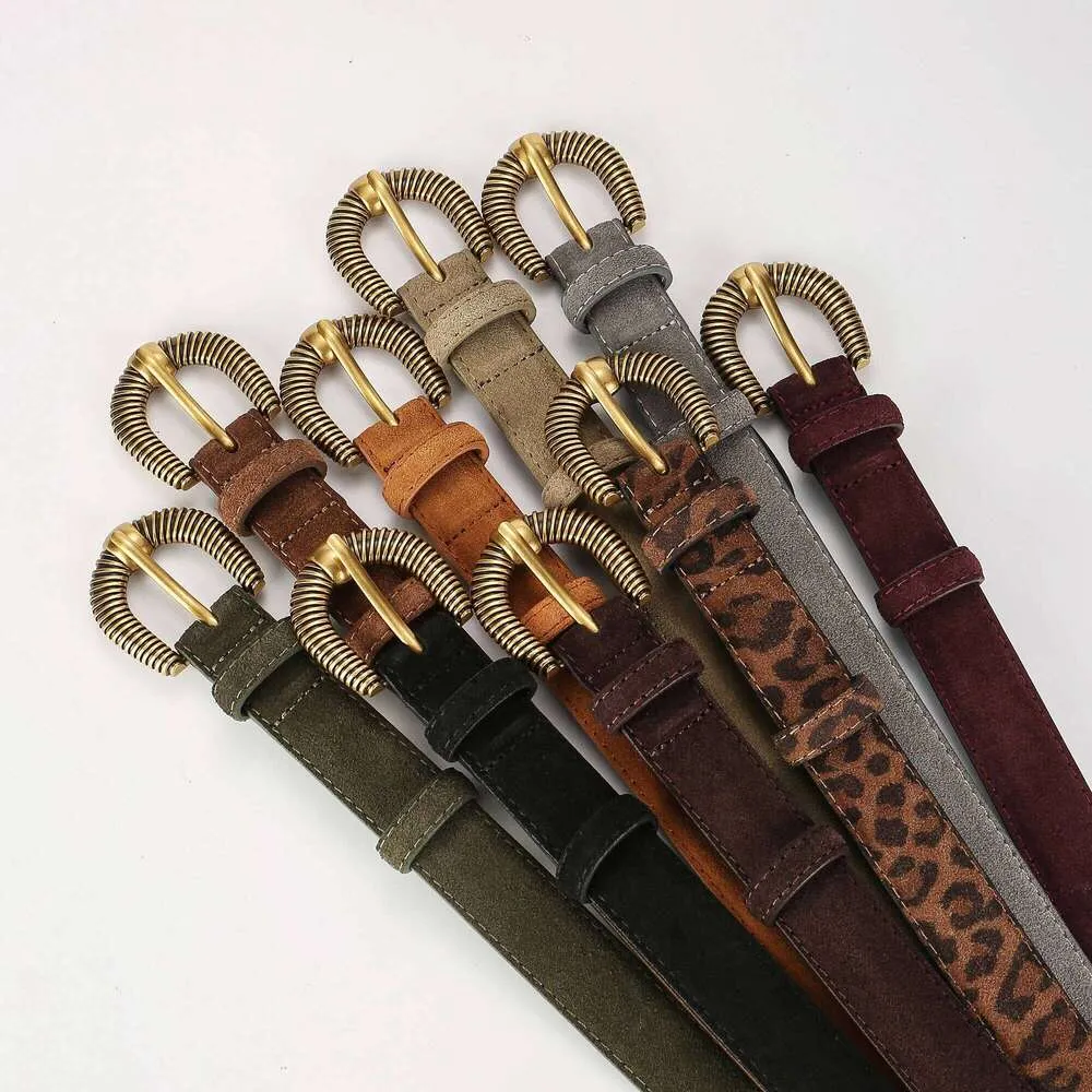 Chunjinqiuli Womens Suede Western Belt Black... From  display picture 2