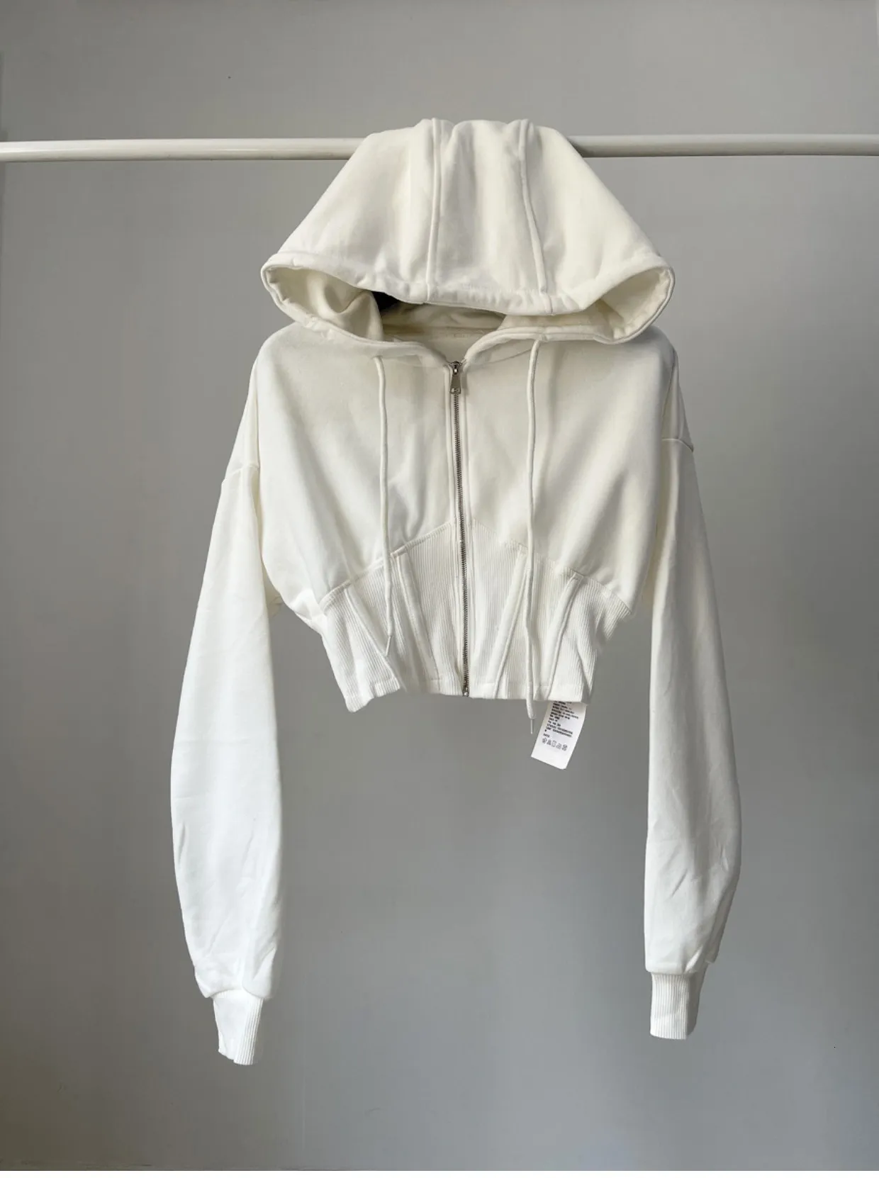 Womens Crop Corset Hoodie Jacket Stretch Hooded... From Bei02  display picture 1