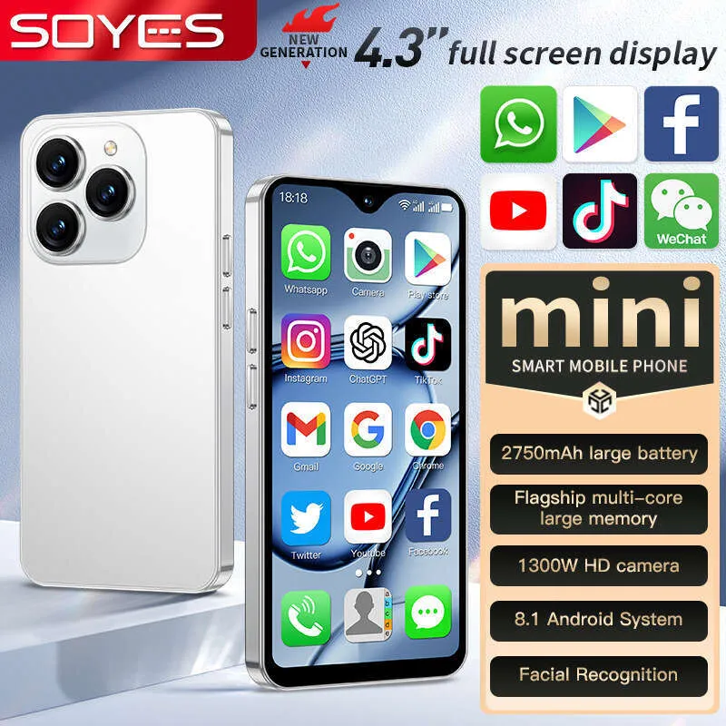 SOYES Xs18 Pro Max Tam Ağ 4G Mini Telefon 4.3 Inç Su Yi TL4