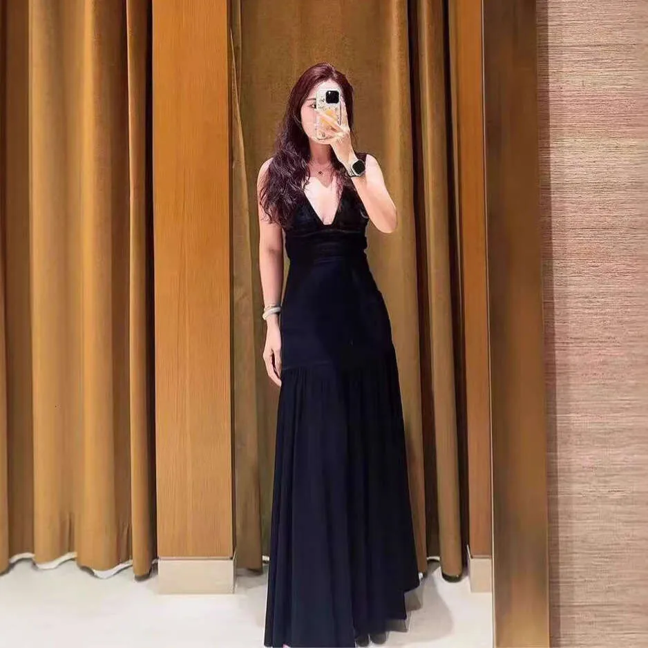 summer tight dresses PRETTYGARDEN Women's Wedding Guest Dress Sleeveless Ruffle Form ideal for hot summer H1_2025 Color:As Pictured Black And Gold Men's