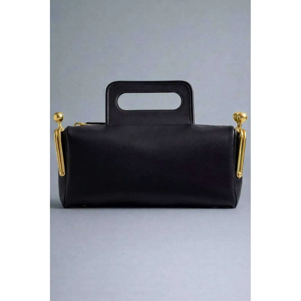 Luxe designer handtas met klemgesp van kunstleer voor dames_voghion.com