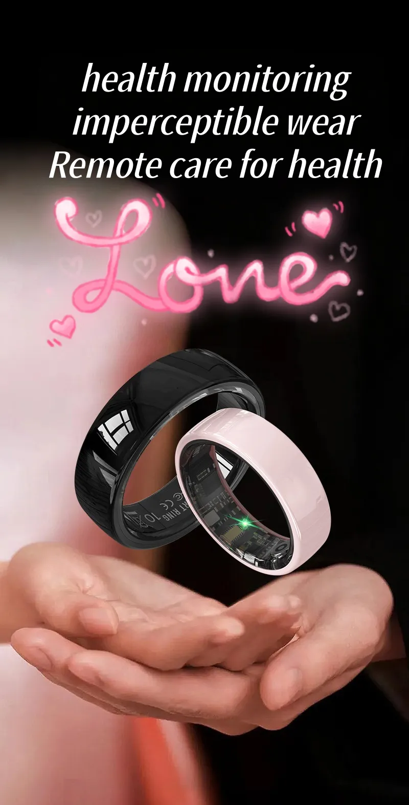 Smarter Ring Mit Herzfrequenz- Und Blutsauerstoffmessung_voghion.com