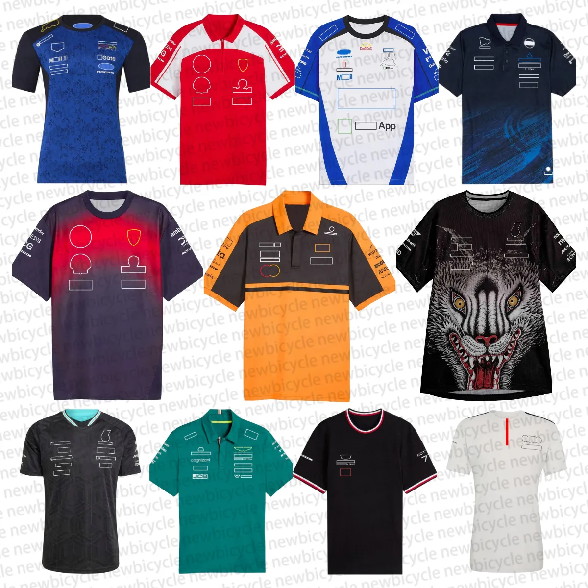 F1 2026 Team Polo Shirt – Unisex Racing Replica Tee, Plus‑Size, Zip‑Neck, High‑Quality, 11% OFF