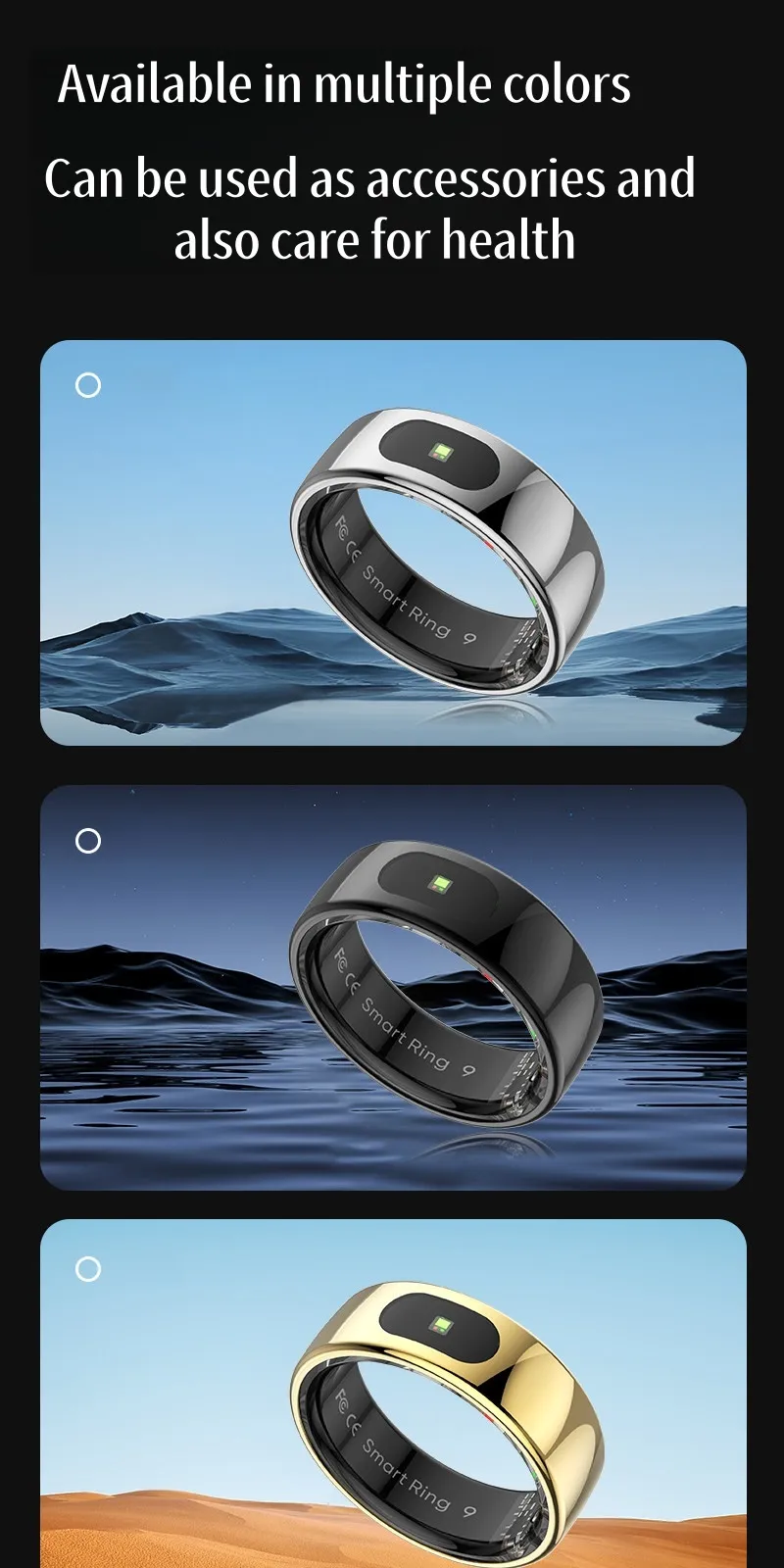 Smarter Ring Mit Herzfrequenz- Und Blutsauerstoffmessung_voghion.com