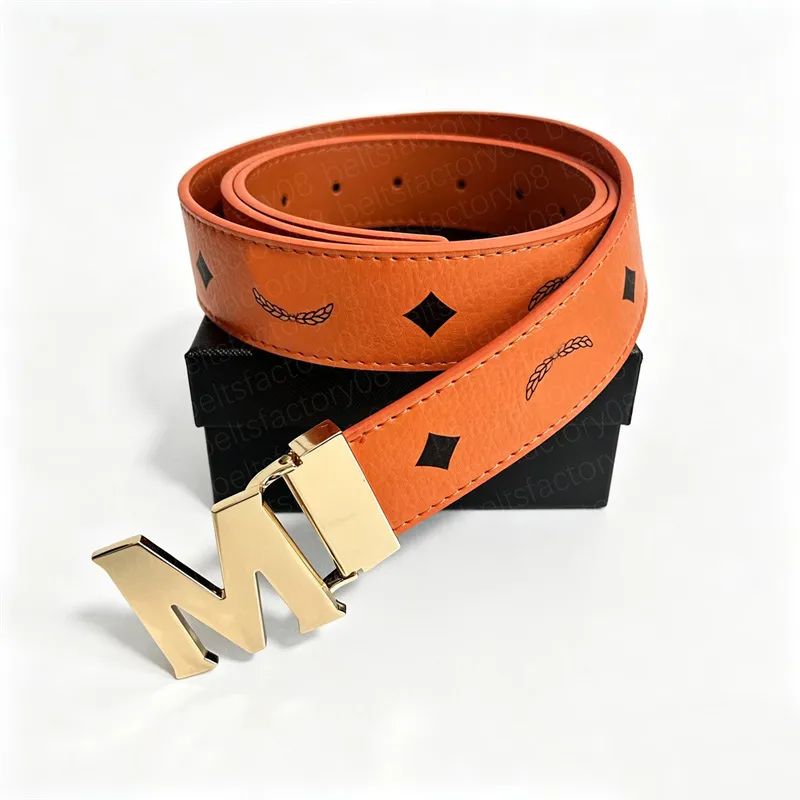 Designer Belt with Letter Pattern Alloy Buckle 4.0 in Genuine