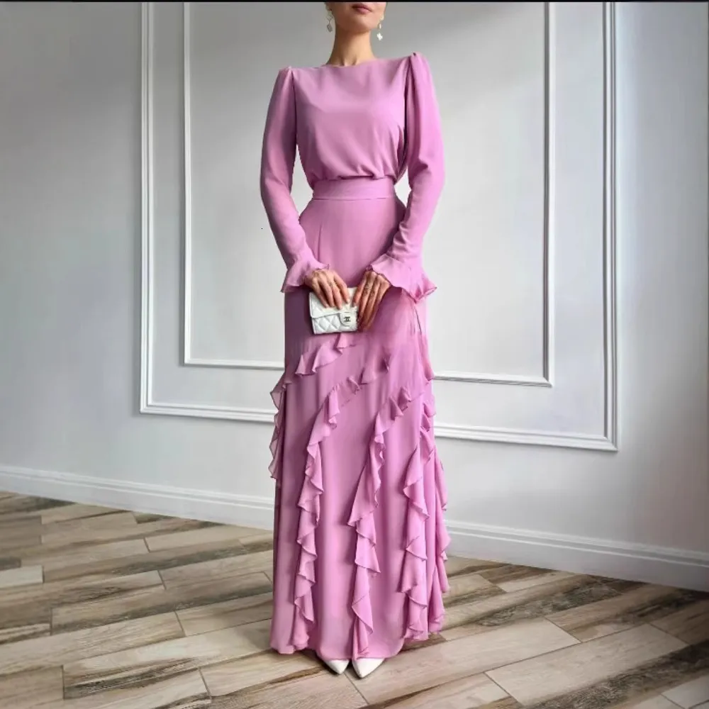 long sleeve pink denim dress Styling Your Pink Denim Dress