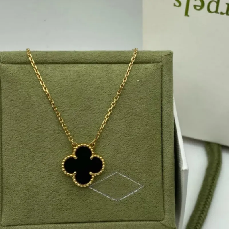 Designer Four Leaf Clover Black Clover Necklace ... From Deluxe_brands ...
