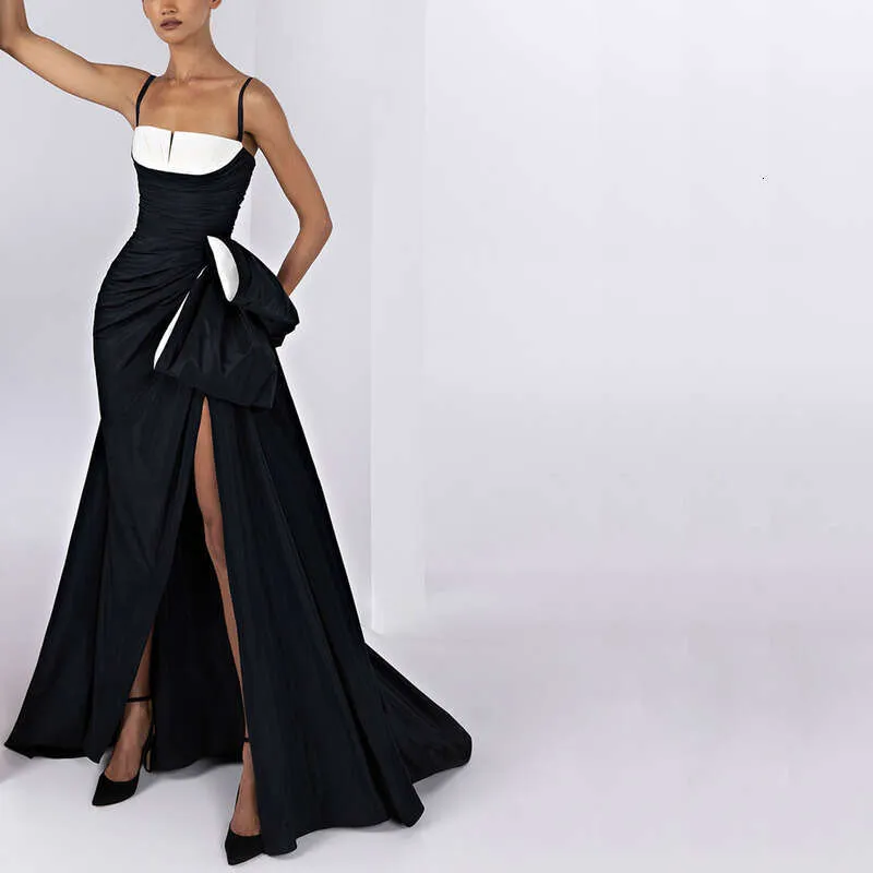 Contrast Color A Line Satin Prom Dress With... From Homemarket13,  Rs.10,931.68 | DHgate.Com