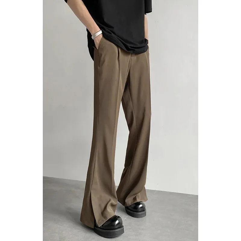 Mens Brown And Black Flared Loose Fit Suit Pants ... From Kong02, Rs.2,793.63 | DHgate.Com Mens Brown And Black Flared Loose Fit Suit Pants ... From Kong02, Rs.2,793.63 | DHgate.Com