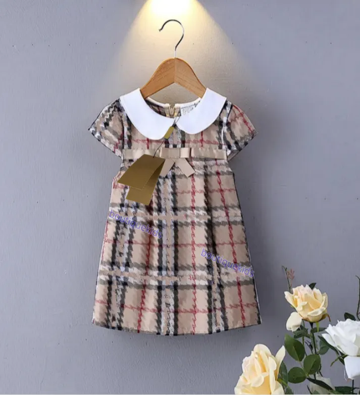 Baby Girl Designer Dress Clothes Summer Toddler Girls Kids Brand Plaid Lapel Casual A-Line Dresses Clothing Baby Girl Designer Dress Clothes Summer Toddler Girls Kids Brand Plaid Lapel Casual A-Line Dresses Clothing