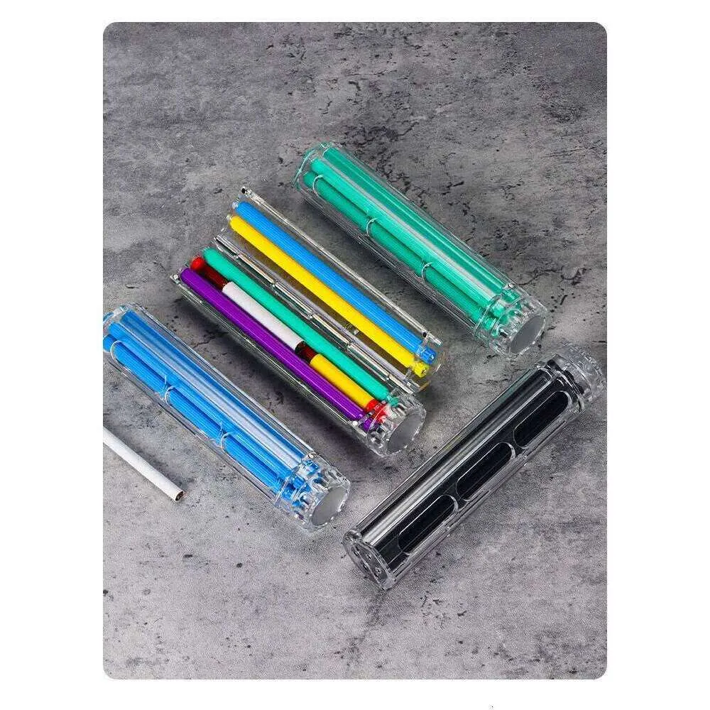 tobacco roller kit Scotte Cigarette Rolling Machine Manual Cigarettes/Tobacco Injecter 8mm Diameter Tube Making 80-100mm Lengths of Cigarrettes (Black) : Health & Household inch roller frame Blazy Susan Bamboo Rolling Machine