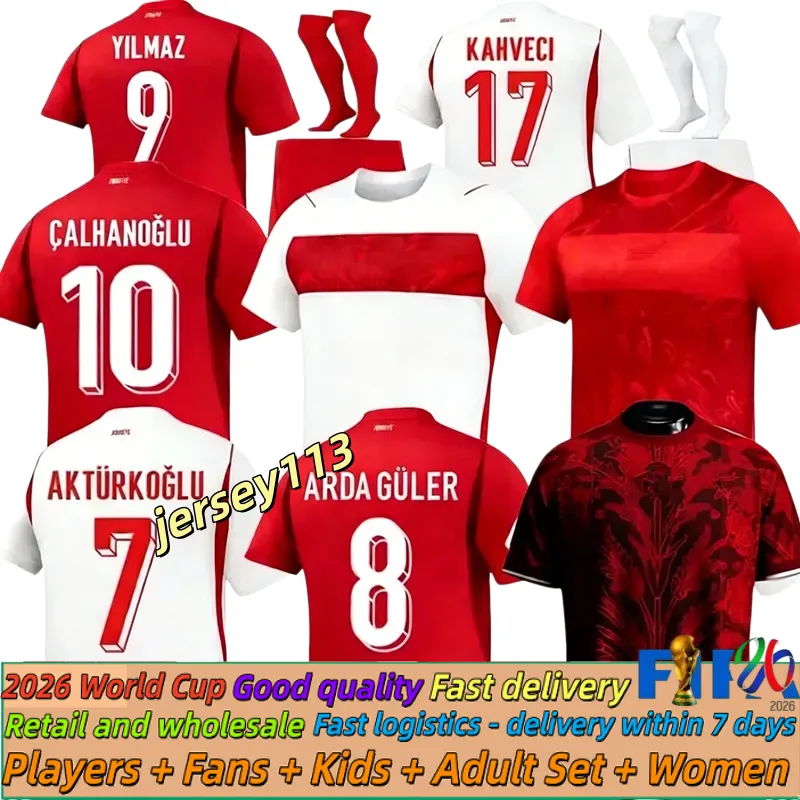 Turkey Football Jerseys - DEMIRAL, Kokcu, Calhanoglu, YILDIZ, ARDA
