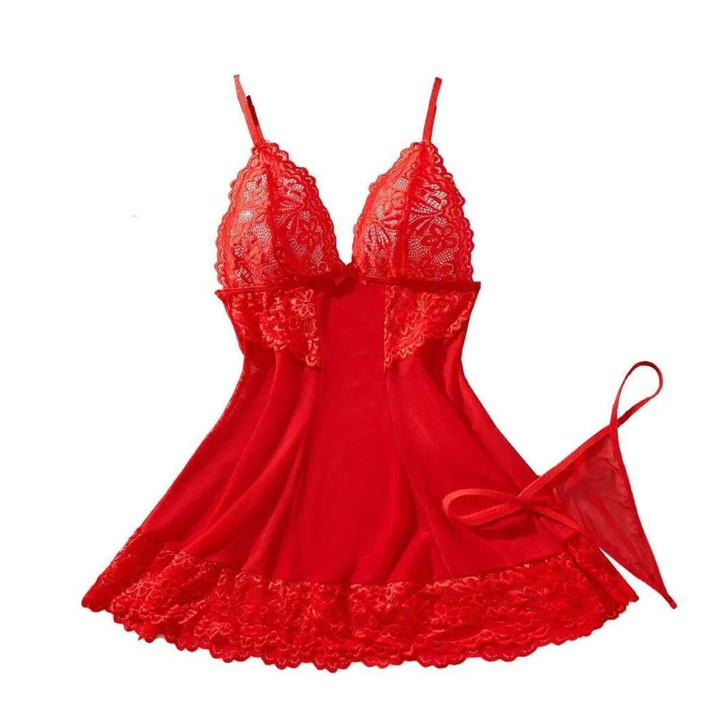 lace dress underwear Maila Lace Corset Maxi Dress With Underwear Burgundy / M