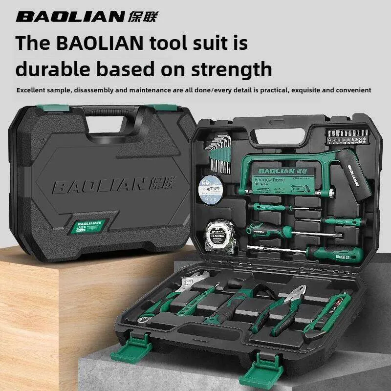 9/21/32pc Home Auto Repair Kit Wrench with General Household Hand Tool Set W/ Plastic Toolbox Storage Case