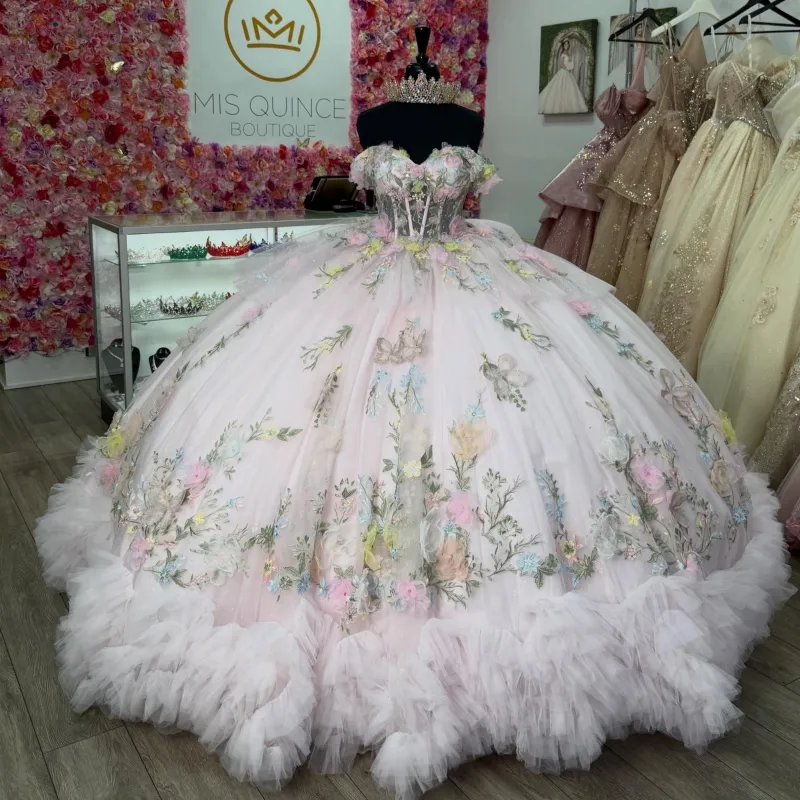 quince dresses light pink Sweetheart Quinceanera With Crystals And Beads Make your quinceanera unforgettable with this pink A Light Pink Ball Gown Quinceanera