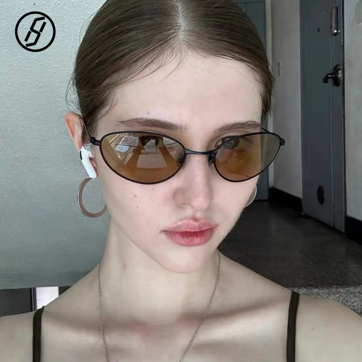 Metal Cat Eye Sunglasses with UV400 Protection Amazon.com: zeroUV Women main image 2