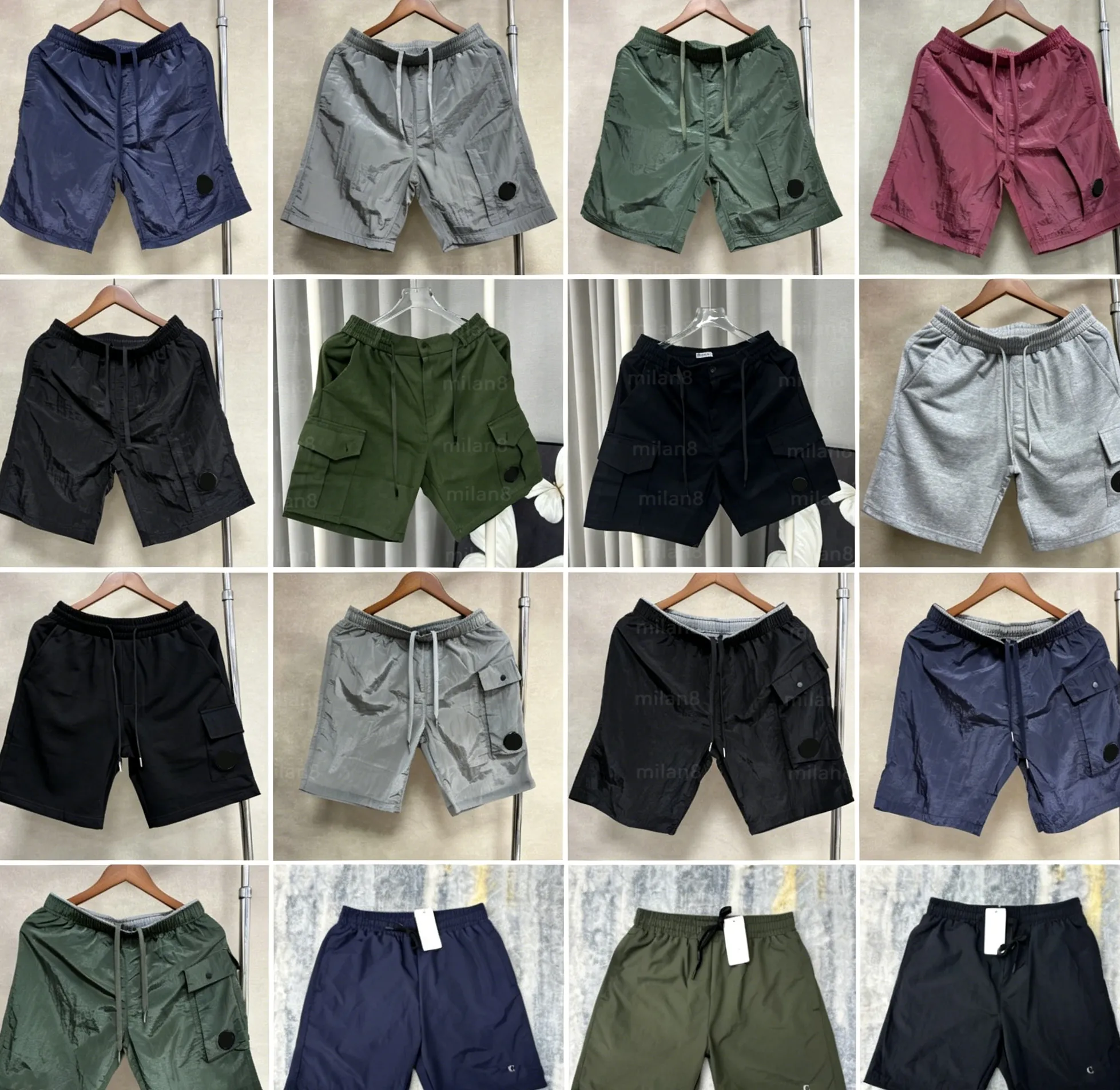 Runcati Men's Cargo Shorts – Elastic Waist Drawstring Casual Work Shorts With 6 Pockets – Summer Hiking & Travel Shorts