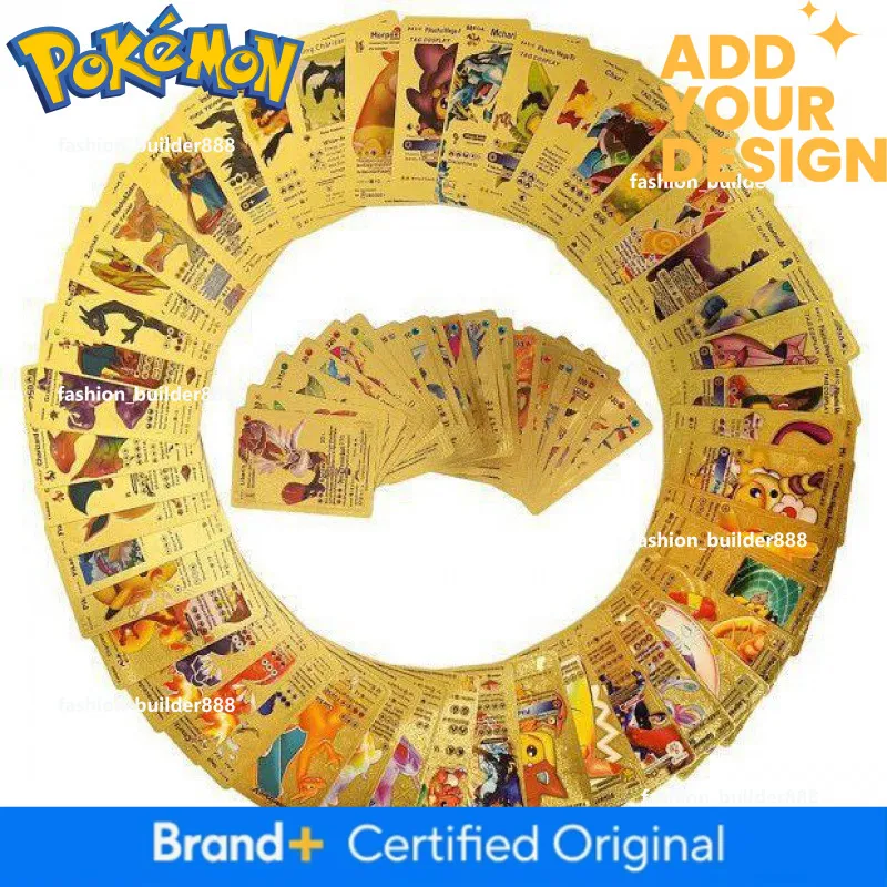 pokemon gold foil card Pokemon Gold Foil Card Deck, 55 Cards. Collectible!