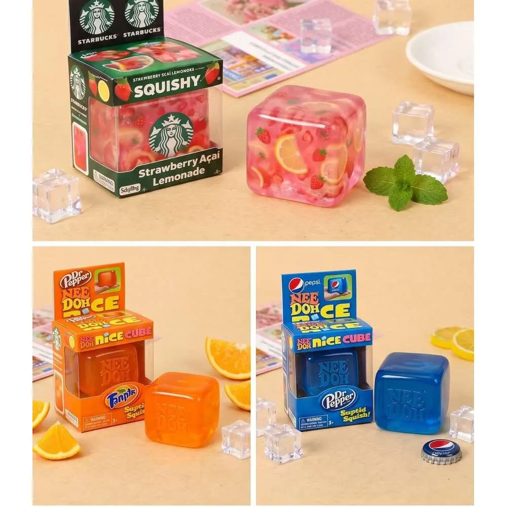 Needoh Nice Cube Simulated Soda Squishy Fidget Toy  From