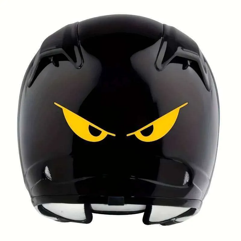 evil motorcycle helmets Valueviz Reflective Die Cut Eyes (Design 5) Helmet Sti  Veloviz Reflective Bike Accessories Why You Need This Helmet Cover Devil's Goat from Hell Helmet