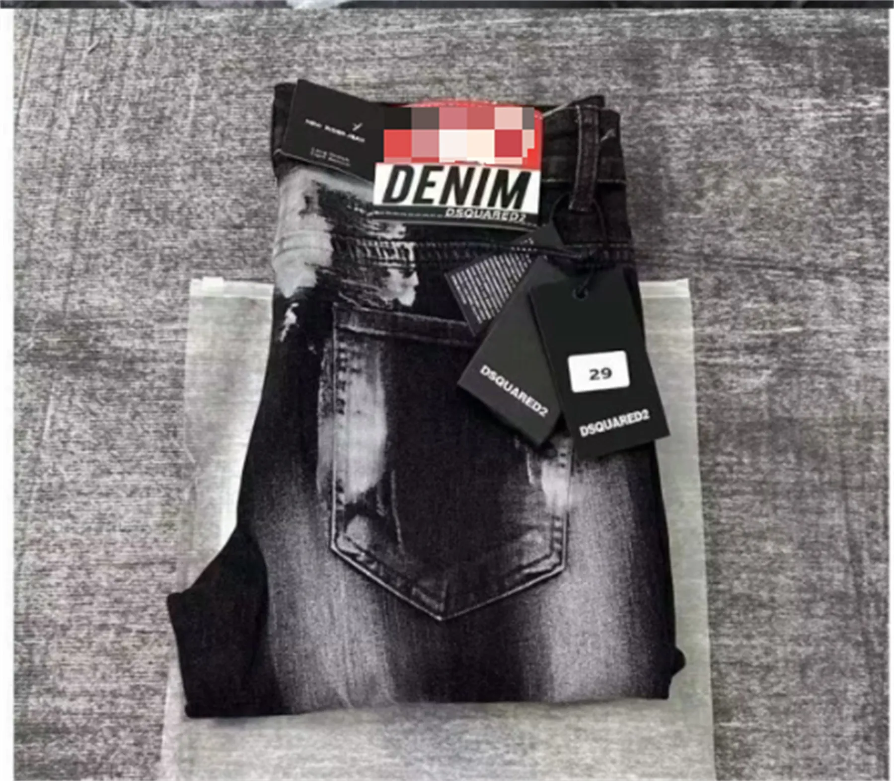 Designer denim jeans men slim fit skinny biker pants with zipper 