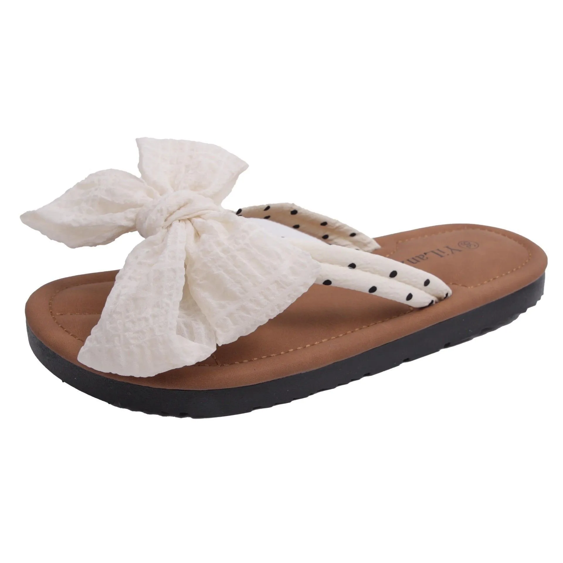 Free Shipping Super Fairy Bow Flat Flip Flops For Women's Summer Outdoor Wear 2026 New Anti Slip Sandals_voghion.com