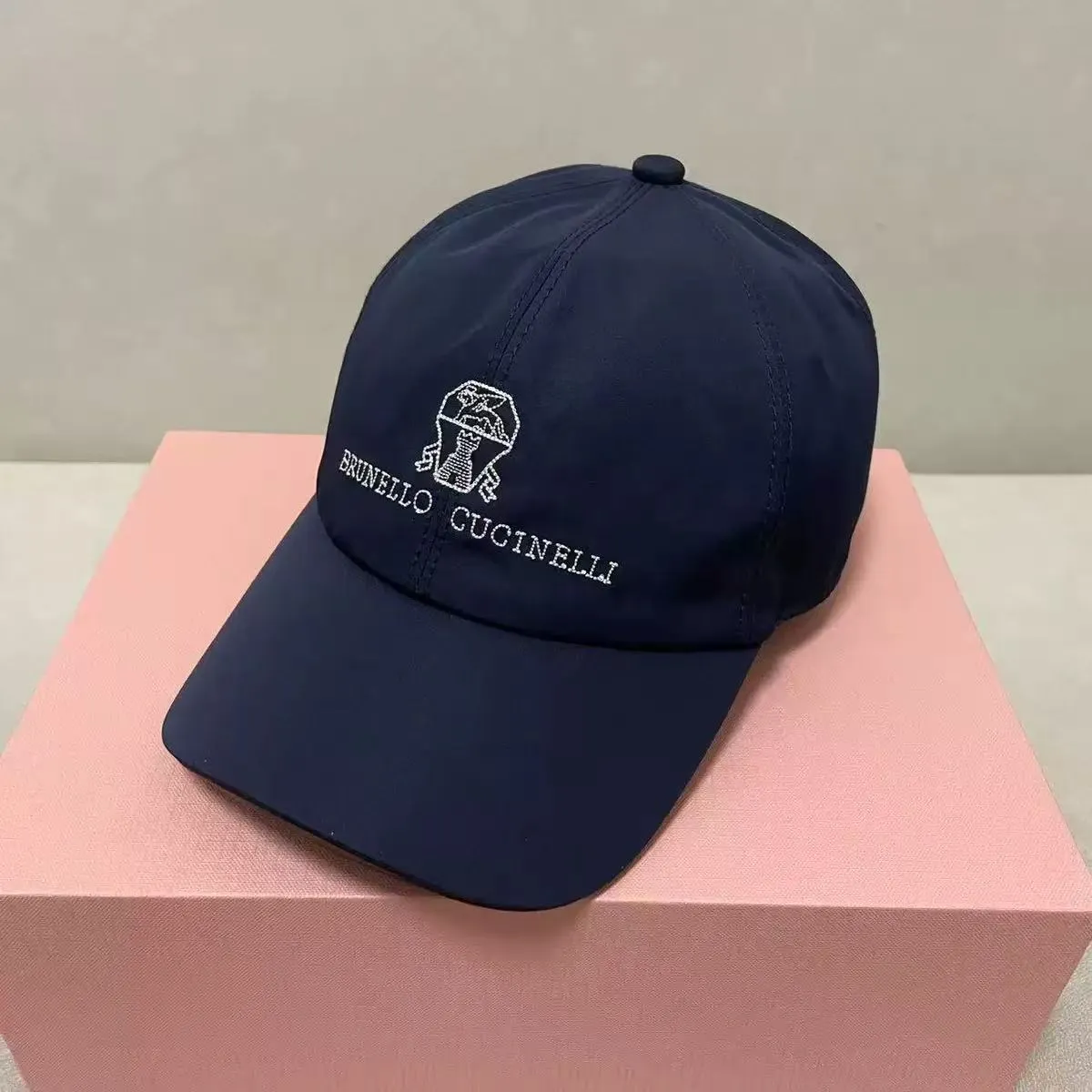 BRUNELLO CUCINELLI Hat Woman Blue Hats Brunello Cucinelli - Dark Blue Linen Baseball Cap main image 2