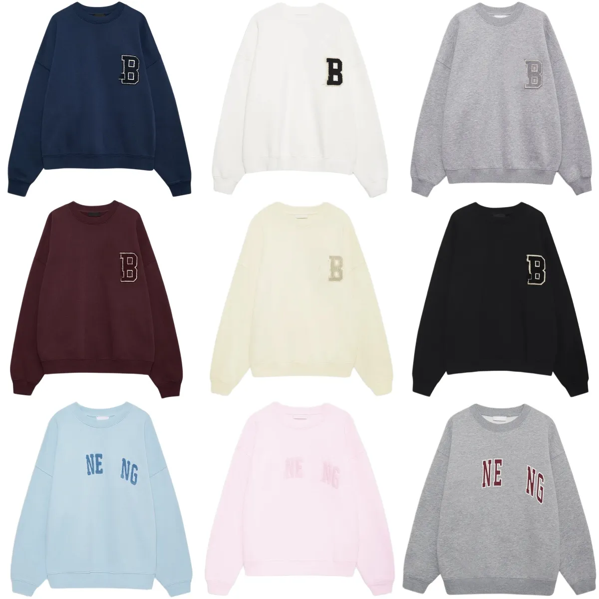 新しいレディースコットンパーカー 刺繍文字プルオーバースウェット 