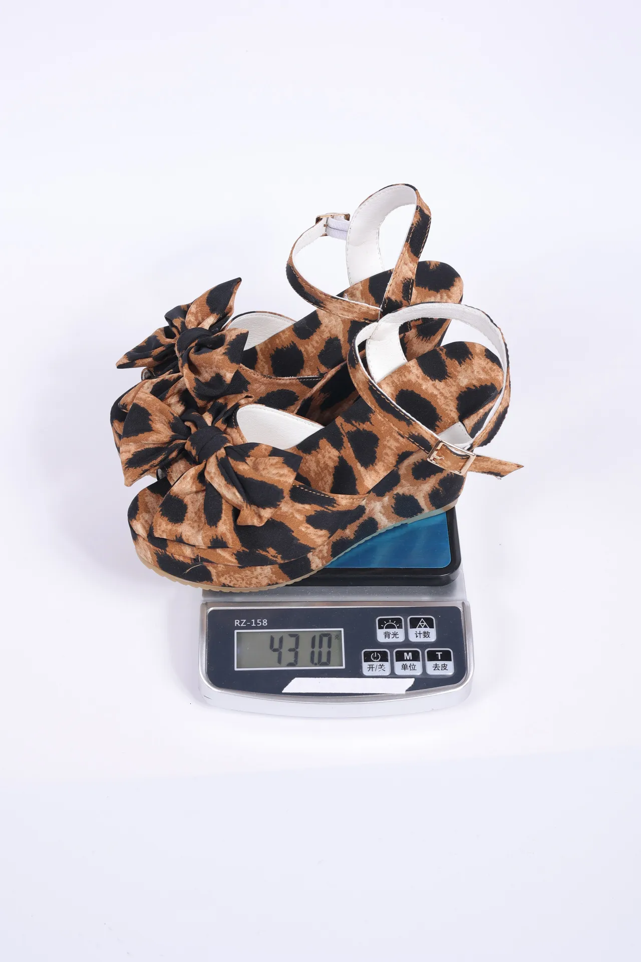 Leopard Print Platform Wedge Sandals For Women Summer Open Toe_voghion.com