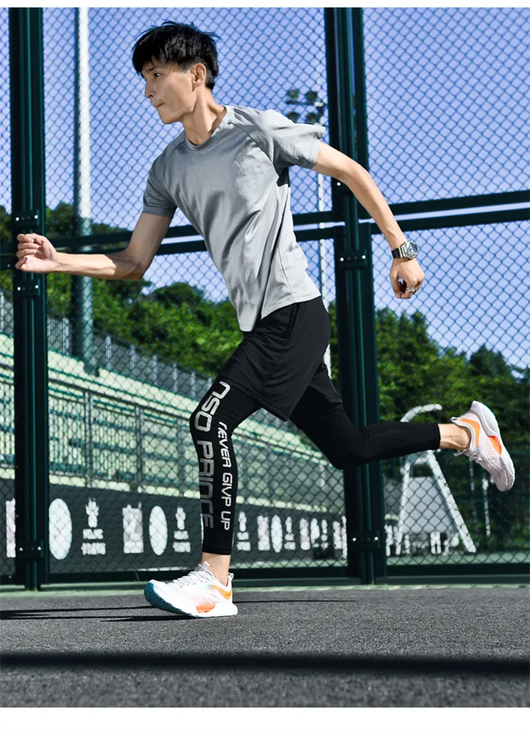 Women's Lightweight Gradient Running Shoes Breathable Mesh White_voghion.com