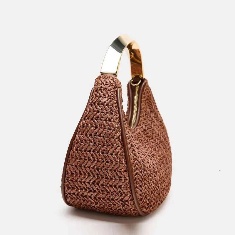 Borsa a mano mezzaluna di lusso donna borsa mare in papiro_voghion.com