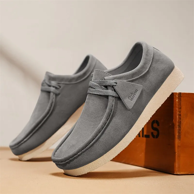 Baskets de running en daim noir pour homme, chaussures décontractées de créateur, tenue quotidienne_voghion.com