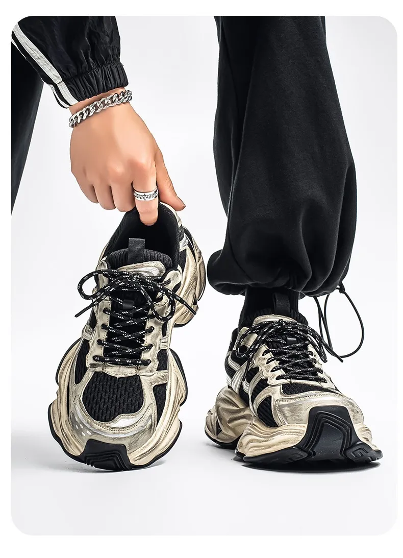 Scarpe chunky dad uomo nere e argento sneakers per fitness_voghion.com