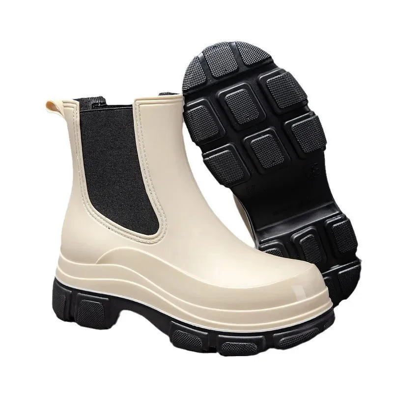 Asgard Tall Rain Boots With Zipper Summer Non Slip Waterproof Rubber Mid Calf From Buyocean, 
