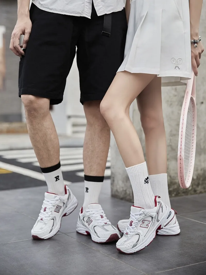Fitness en cross-training dad sneakers dames wit bordeaux mesh_voghion.com
