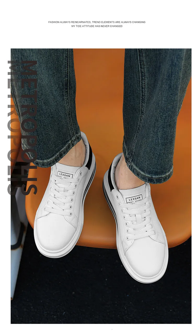 Schwarze Herren-Freizeitschuhe mit goldenem Absatz, strapazierfähigem Logo und luftgepolsterter Sohle_voghion.com